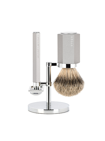 Muehle - Hexagon - Pure Scheerset - Silvertip