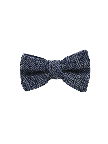Jaggs - Nœud papillon Tweed "Dundee" - Chevron bleu