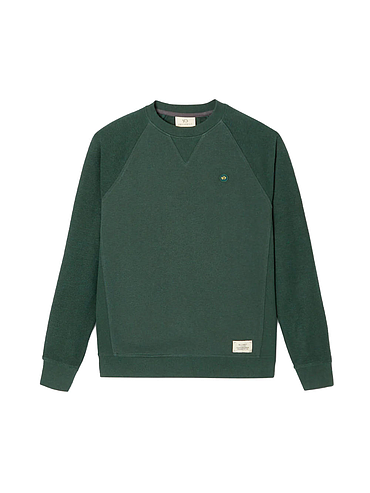 BillyBelt - Biokatoen Sweater 400 gr - Gevlekt groen - M