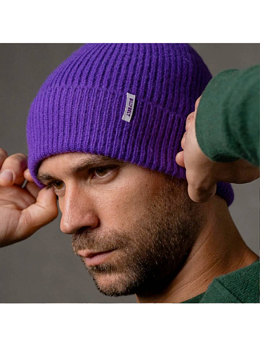 BillyBelt - Lamswollen muts - Violet