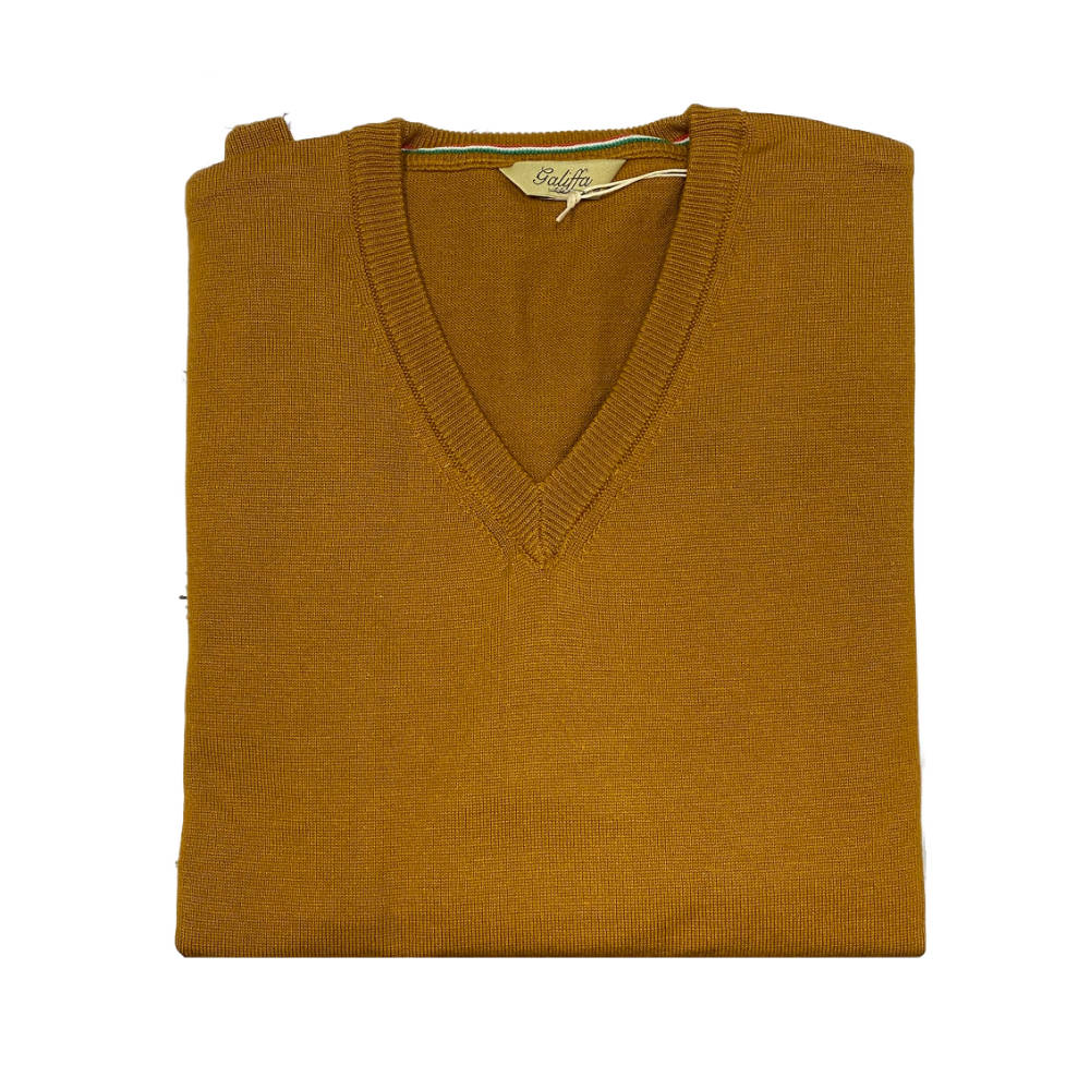 Galiffa - Caramel jumper - V hals - L