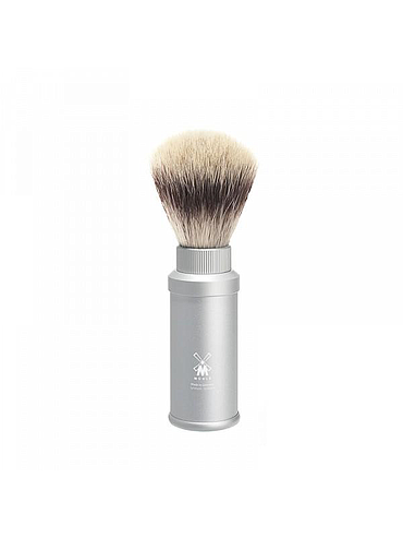 Muehle - Travel shaving brush - Silvertip Fiber - Aluminium